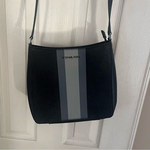 Michael Kors Crossbody Black and Grey Striped Purse